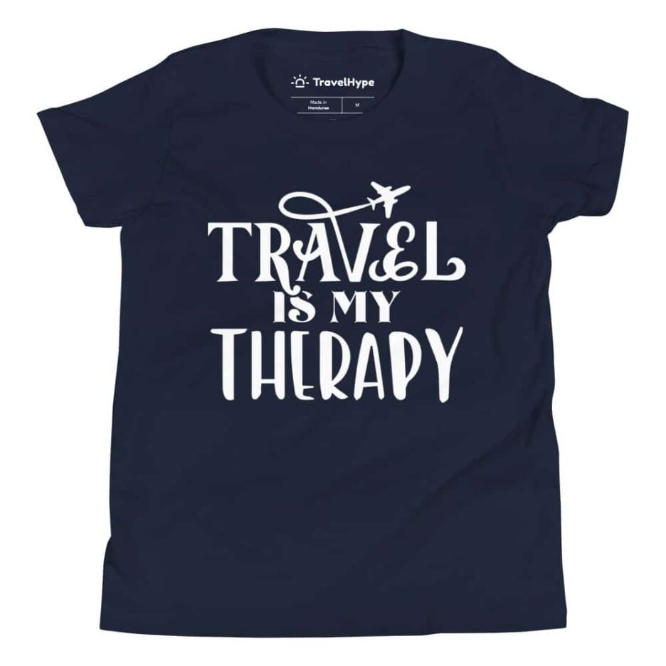 Travel Is My Therapy | Funny Travel Kids T-Shirt