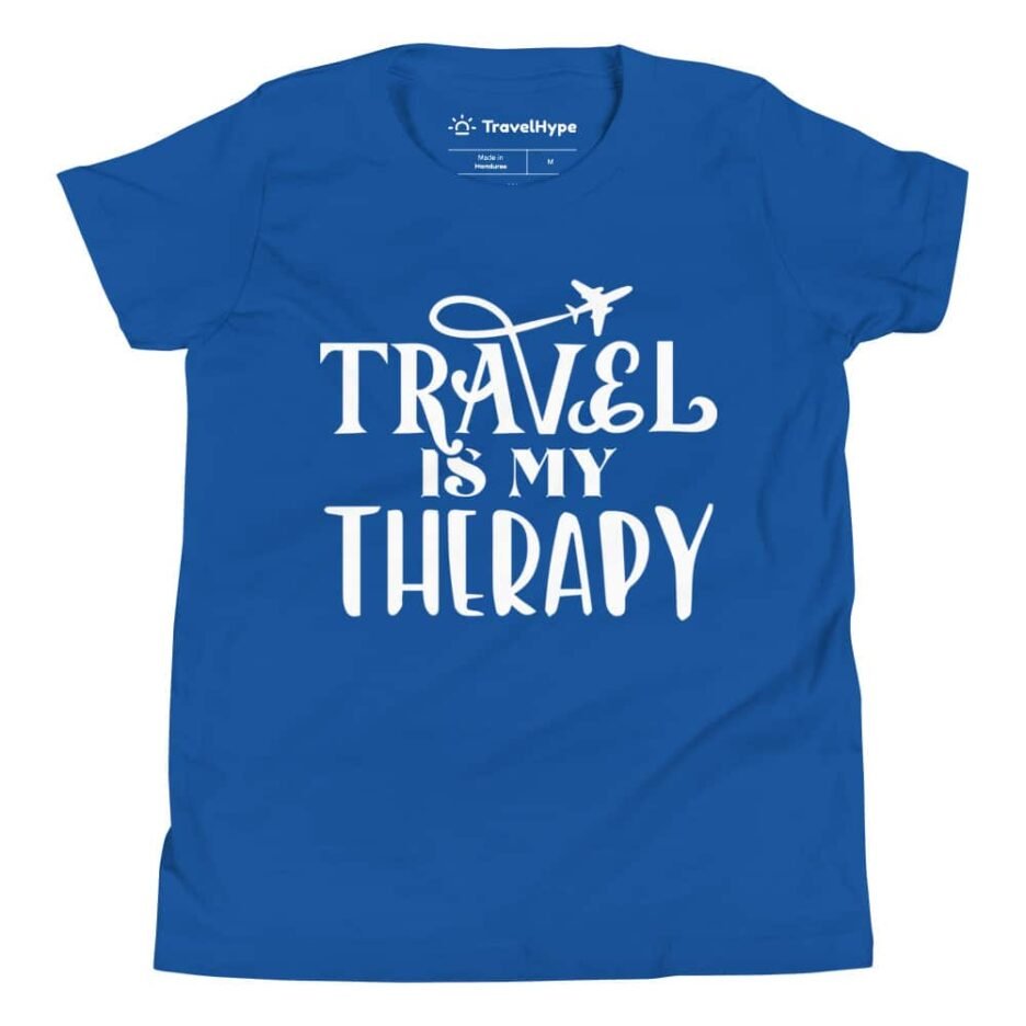 Travel Is My Therapy Kids T-Shirt