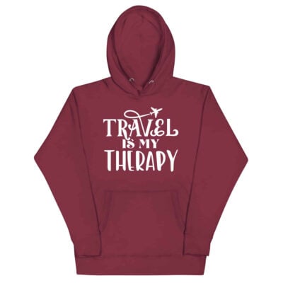 Travel Is My Therapy Hoodie | Funny Travel Hoodie