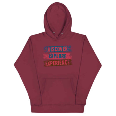 Discover Explore Experience Hoodie | Funny Travel Hoodie
